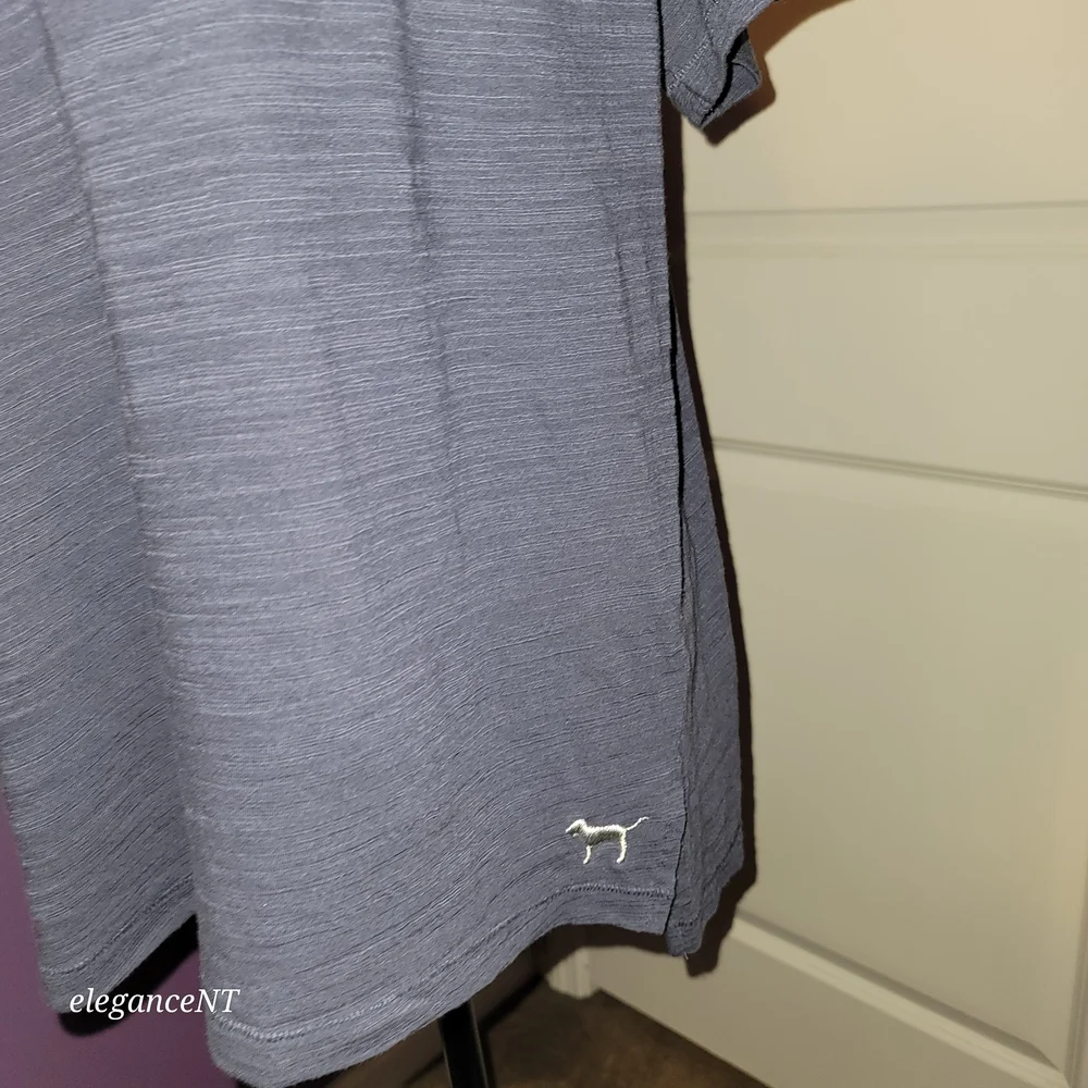 PINK By Victoria's Secret T Shirt in Blue With Sequin Dog Sz: M - Picture 8 of 10